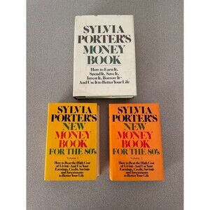 Sylvia Porter's Money Book / New Money Book for the 80's Vol 1 & 2 Vintage 1970s